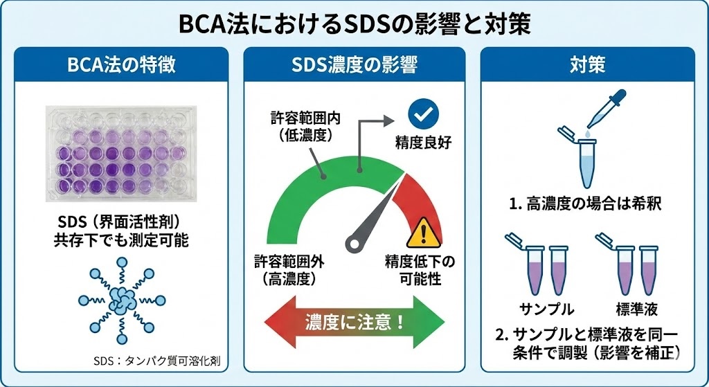 ビシンコニン酸法におけるSDSの影響