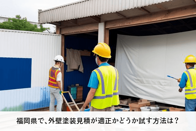 福岡県で、外壁塗装見積が適正かどうか試す方法は？