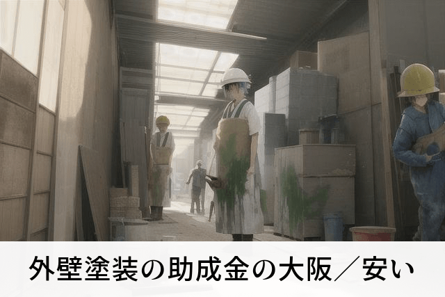 外壁塗装の助成金の大阪／安い