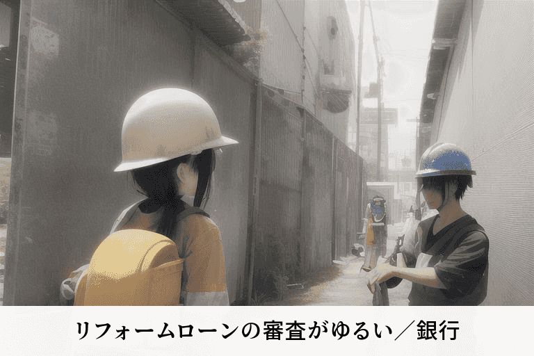 リフォームローンの審査がゆるい／銀行