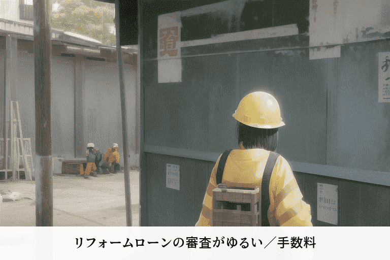 リフォームローンの審査がゆるい／手数料