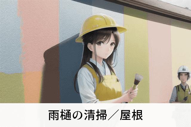 雨樋の清掃／屋根