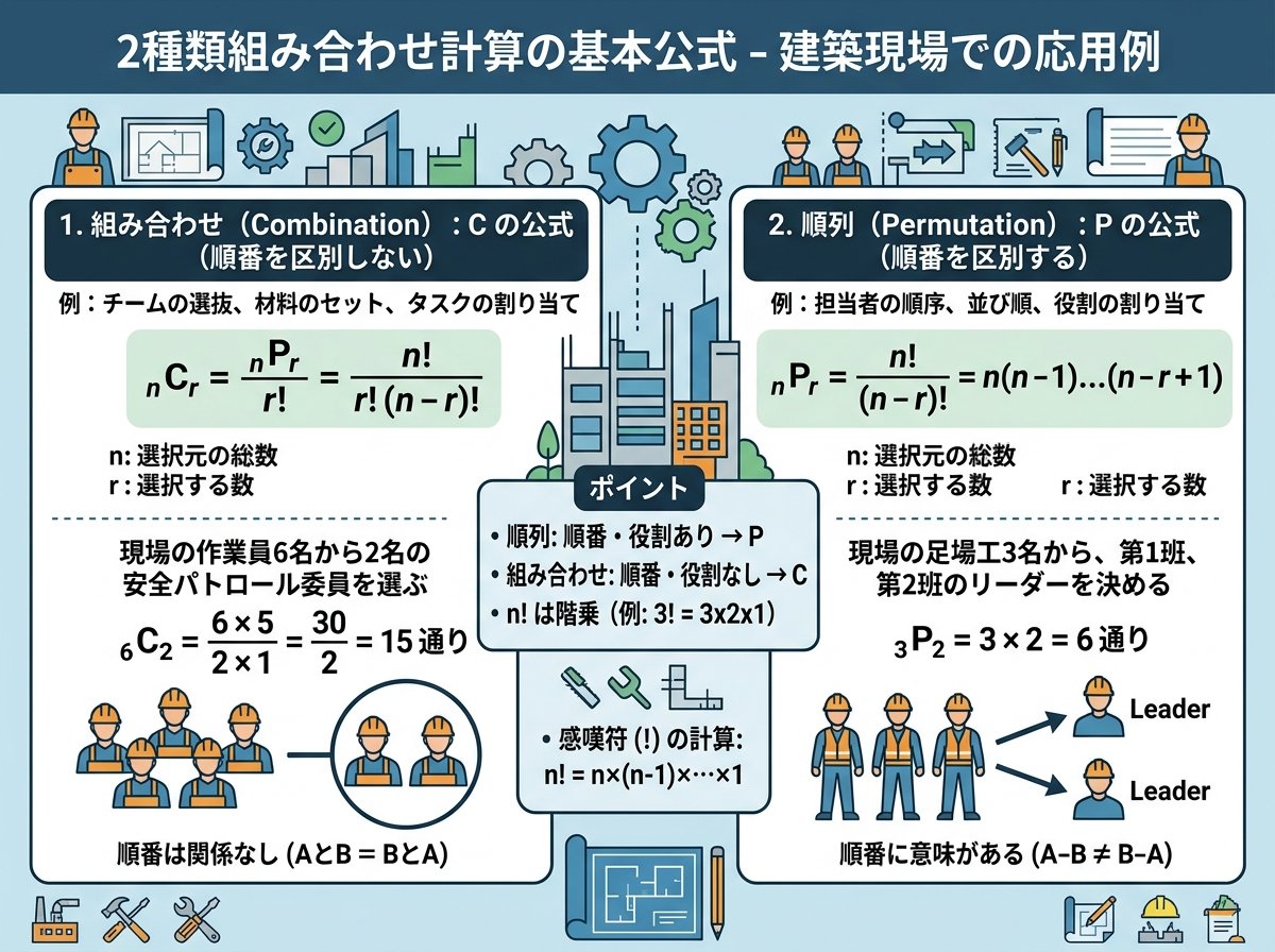 2種類組み合わせ計算の基本公式
