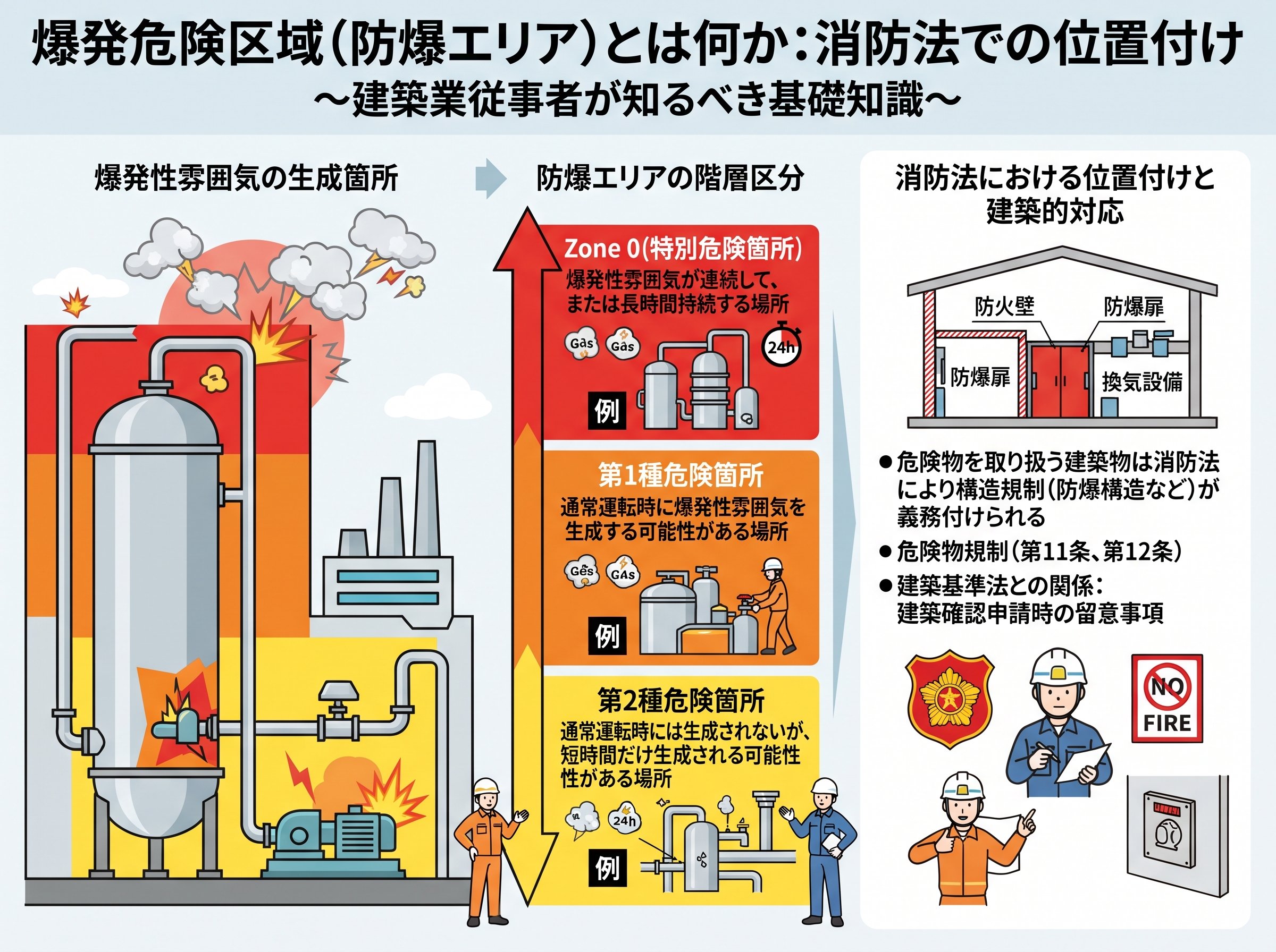 爆発危険区域(防爆エリア)とは何か:消防法での位置付け