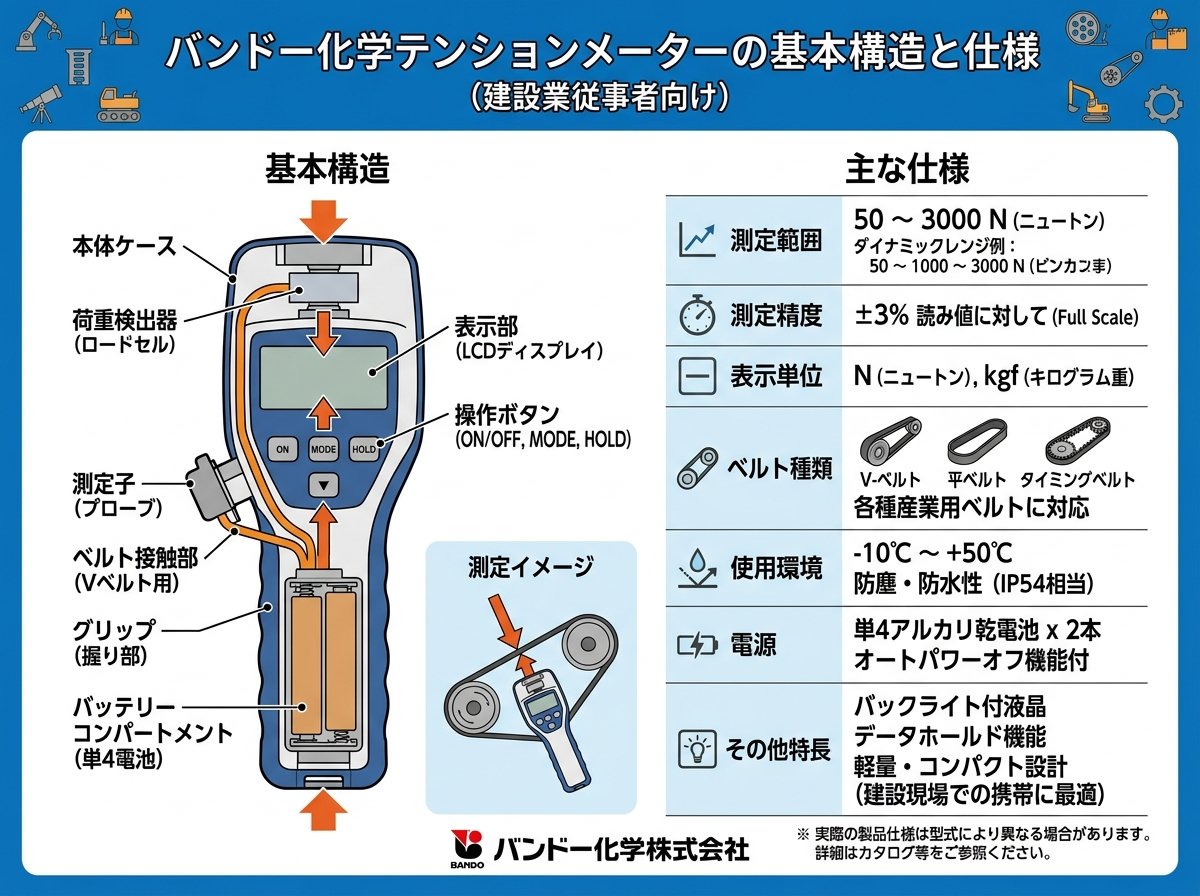 バンドー化学テンションメーターの基本構造と仕様