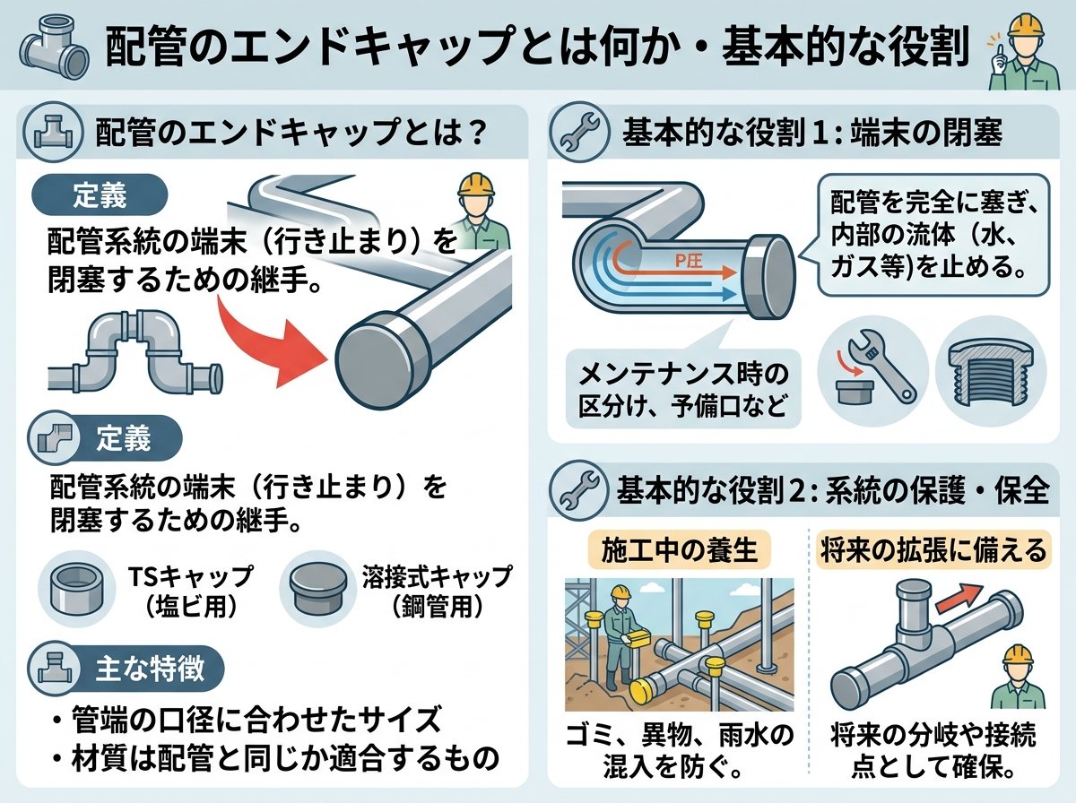 配管のエンドキャップとは何か・基本的な役割