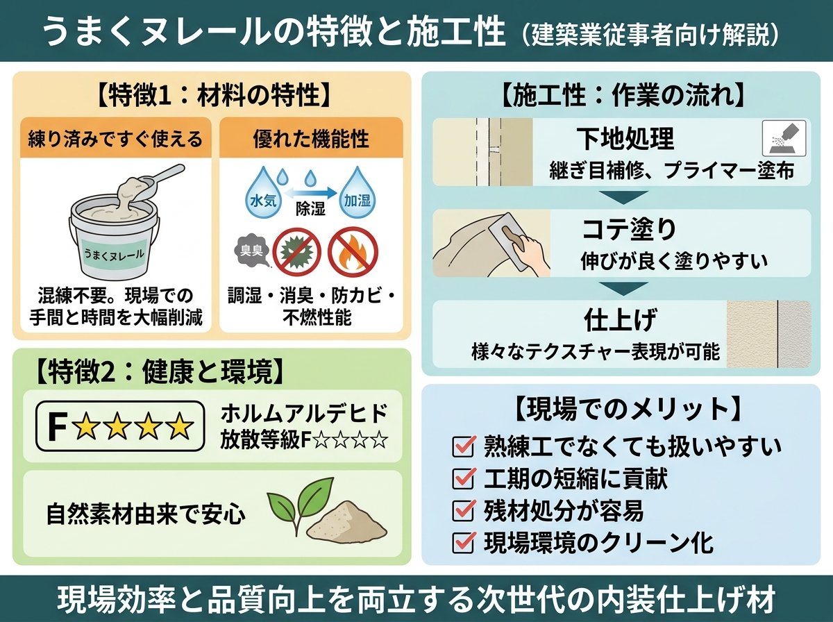 うまくヌレールの特徴と施工性