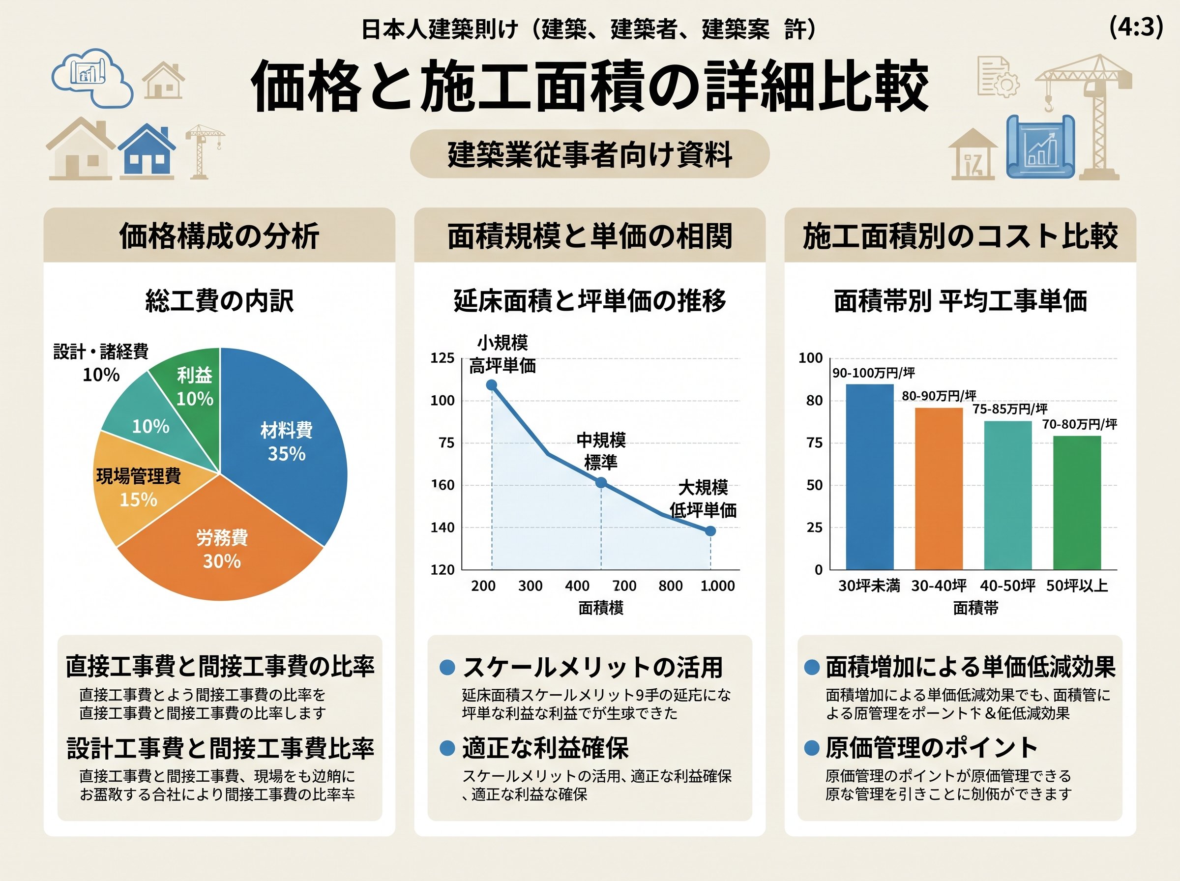 価格と施工面積の詳細比較