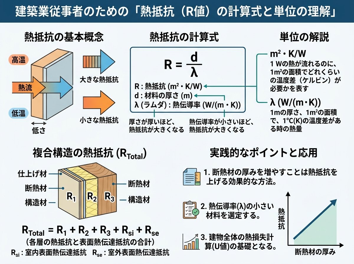 熱抵抗の計算式と単位の理解