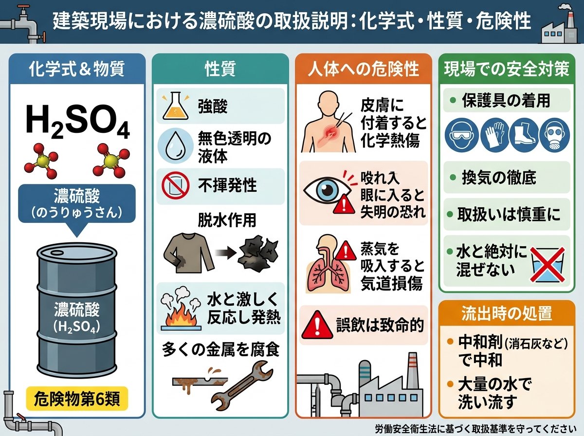 濃硫酸の化学式と性質と危険性