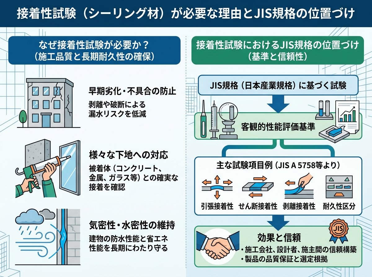 接着性試験（シーリング材）が必要な理由とJIS規格の位置づけ