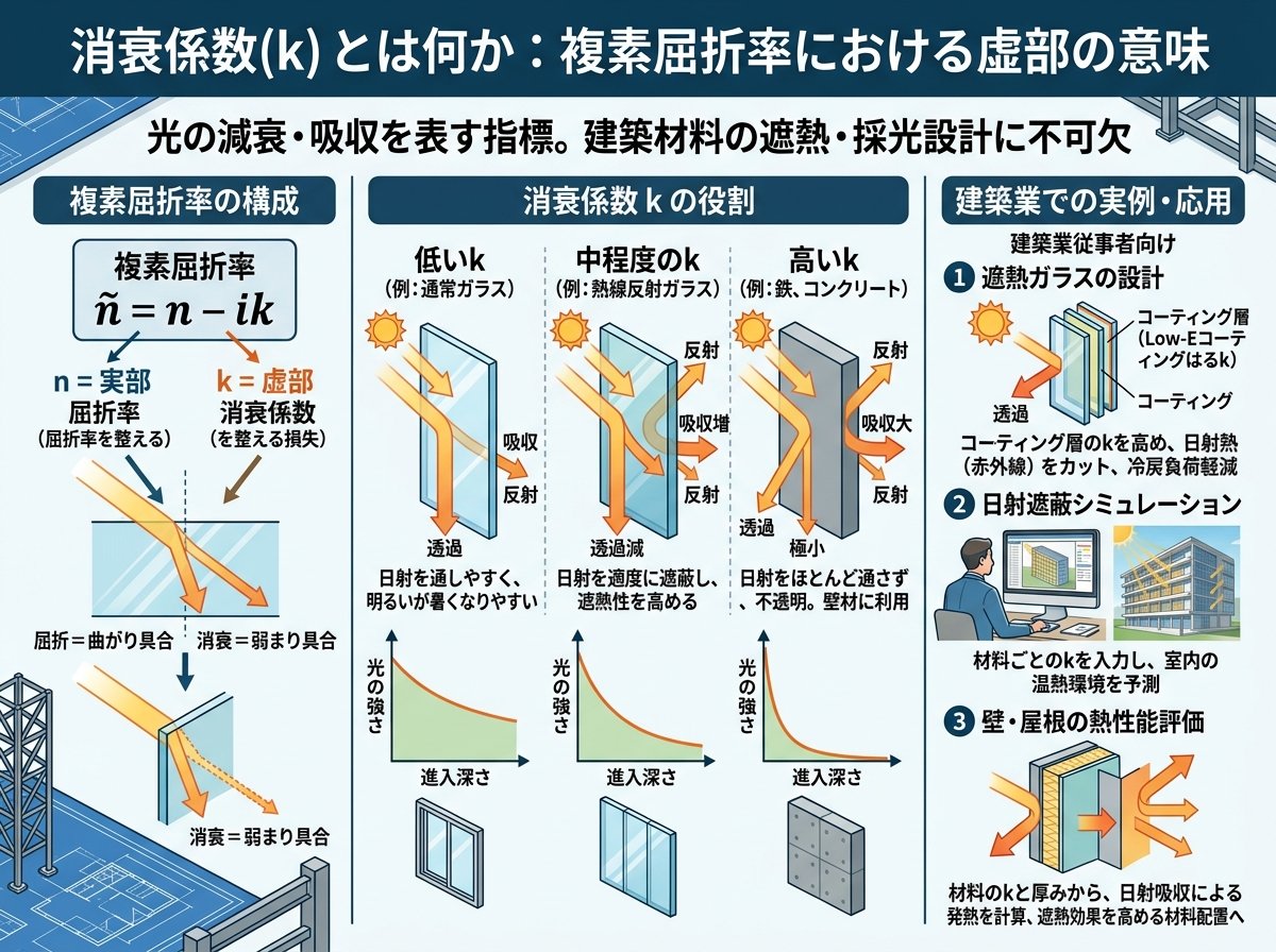 消衰係数とは何か:複素屈折率における虚部の意味