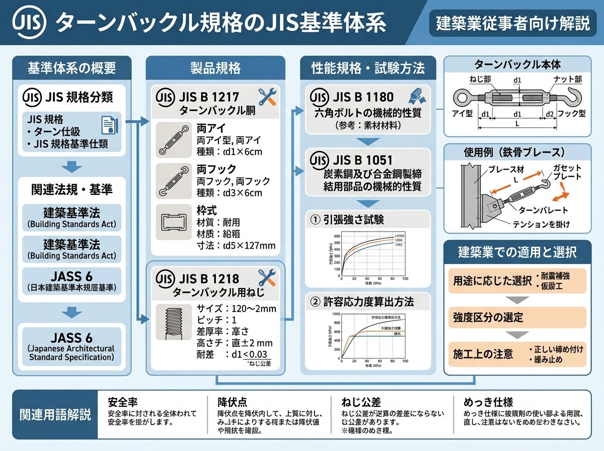 ターンバックル規格のJIS基準体系