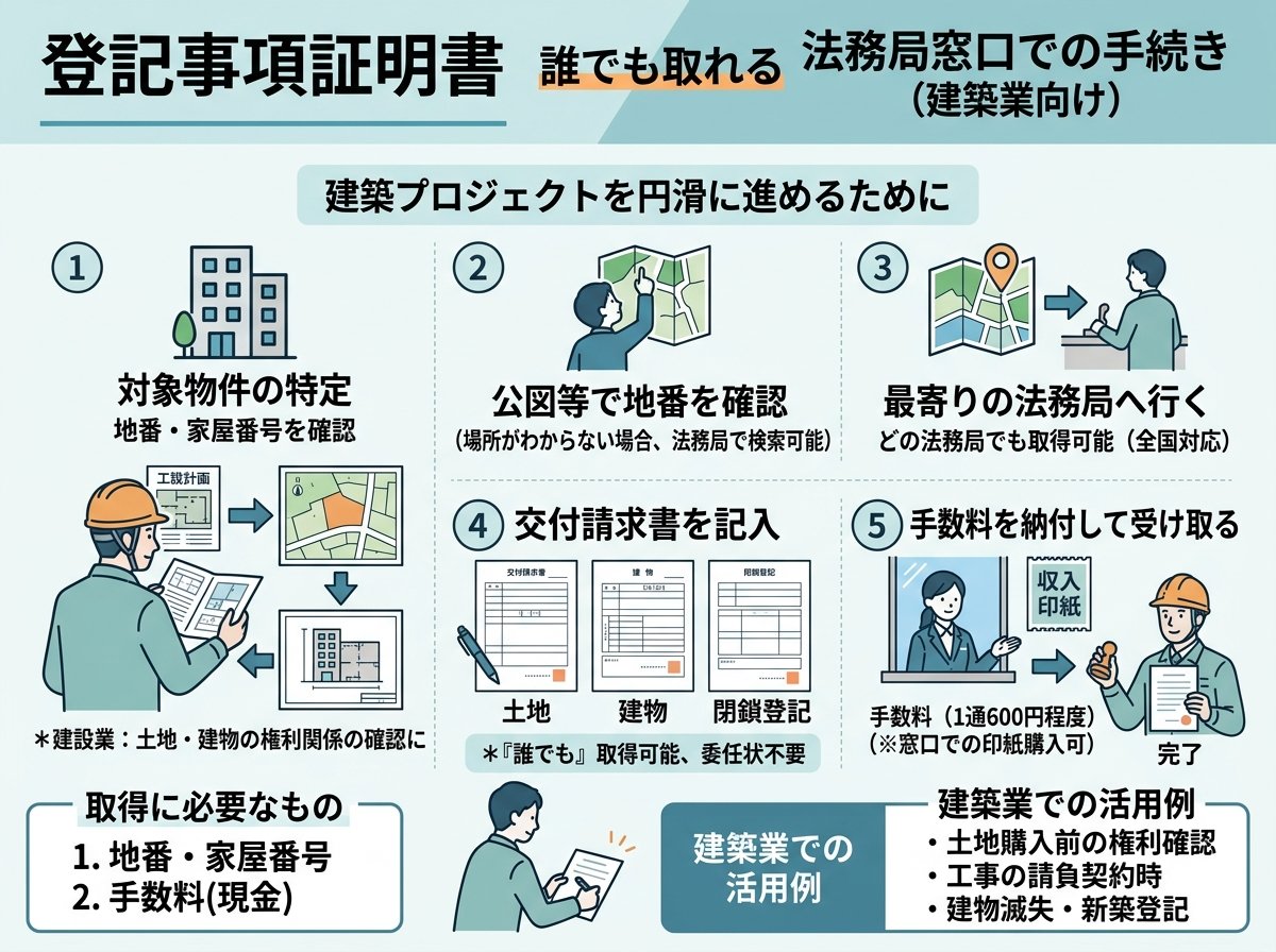 登記事項証明書 誰でも取れる 法務局窓口での手続き