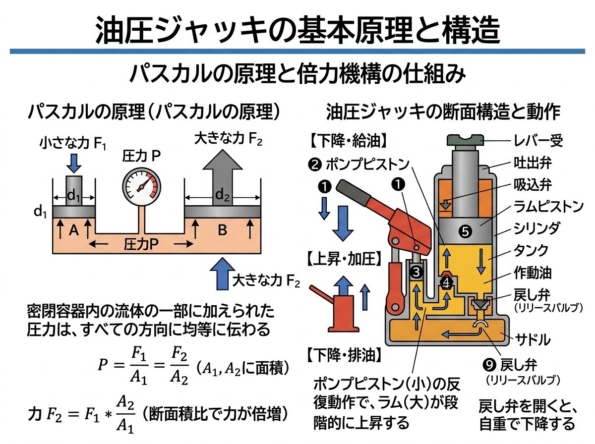 油圧ジャッキの基本原理と構造
