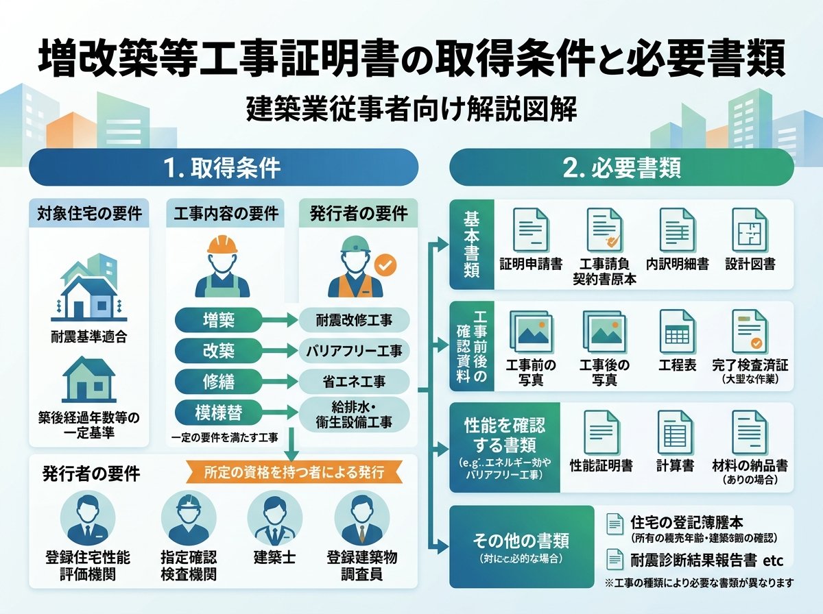 増改築等工事証明書の取得条件と必要書類